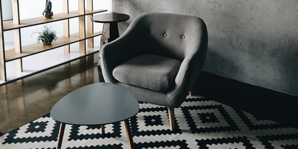 Midrand carpet cleaners.Black chair on carpets cleaned in Midrand